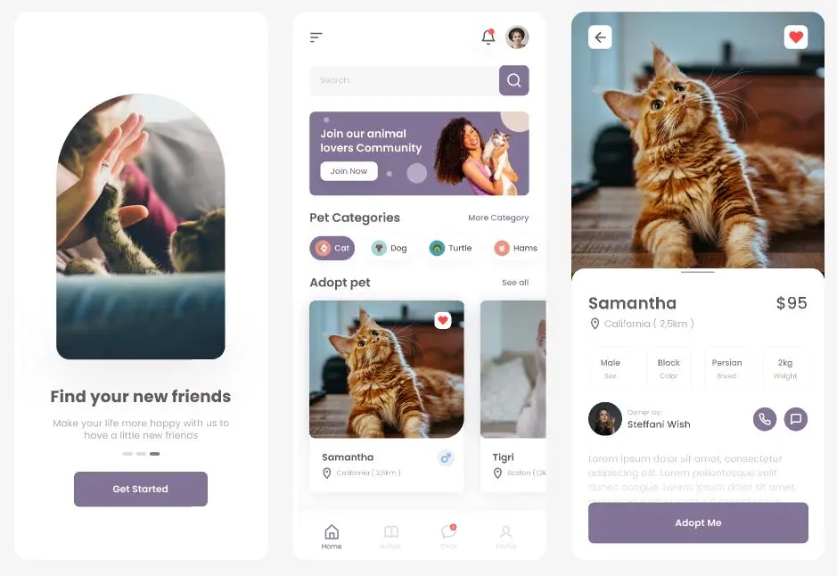 Pet Adoption UI Kit